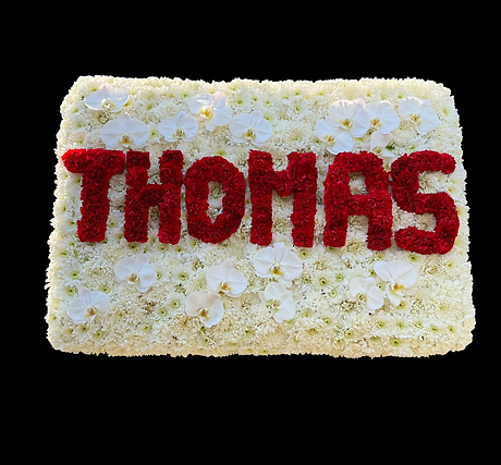 Floral banner with writing