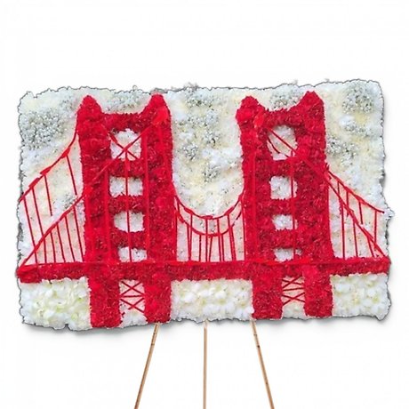 Golden Gate Bridge Funeral flower piece