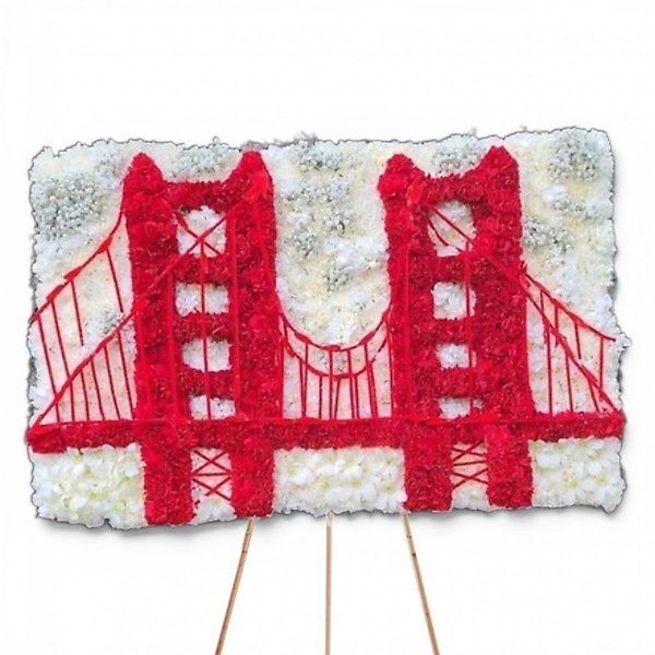 Golden Gate Bridge Funeral flower piece