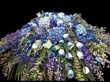 Blue ocean casket spray