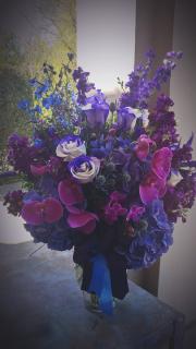 Purple and blue vase