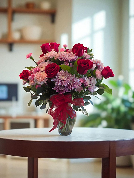 Waltz with Me Bouquet with Red Roses