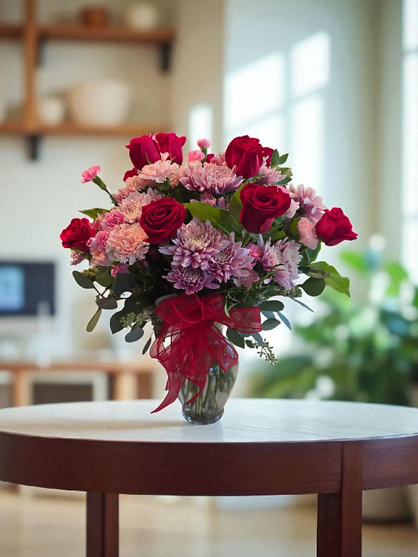 Waltz with Me Bouquet with Red Roses