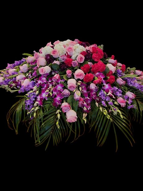 Fields of Fuschia Casket Spray