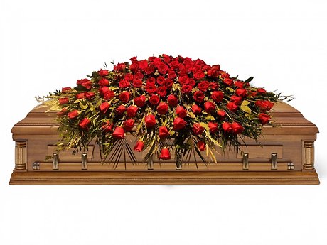 Rose closed casket spray