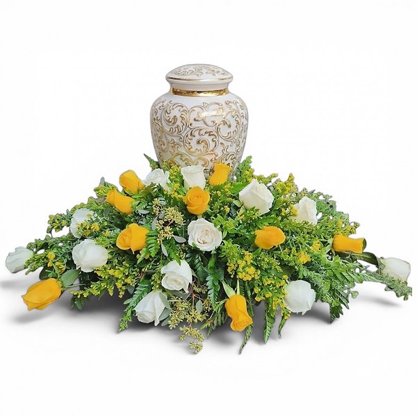 Sunshine serenity urn arrangement