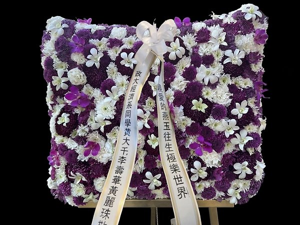 Purple and white assortment pillow