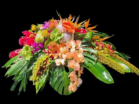 Paradise Assortment Casket Spray