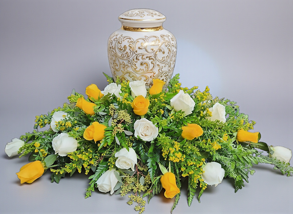 Sunshine serenity urn arrangement
