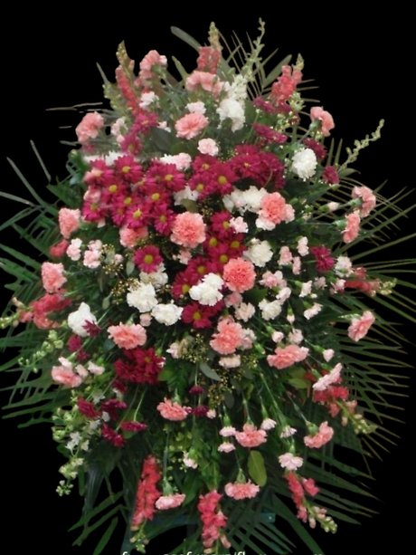 Crimson and Blush Standing spray