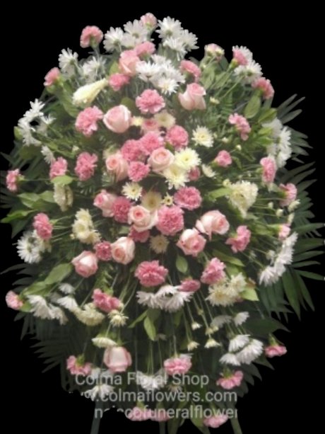 Blush and whites standing spray