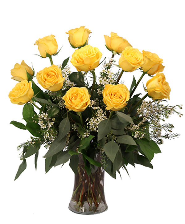 Dozen yellow roses