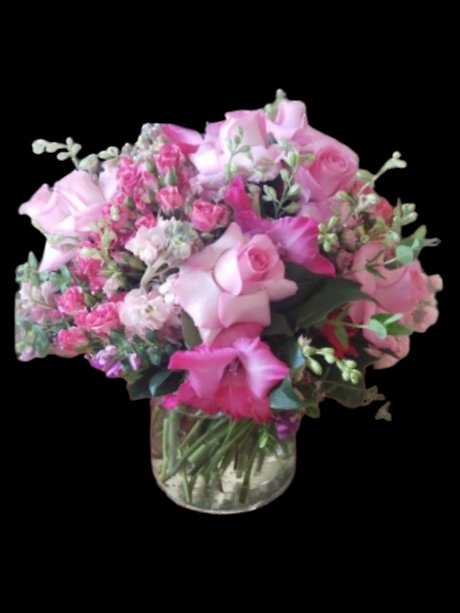 Pink and lush arrangement
