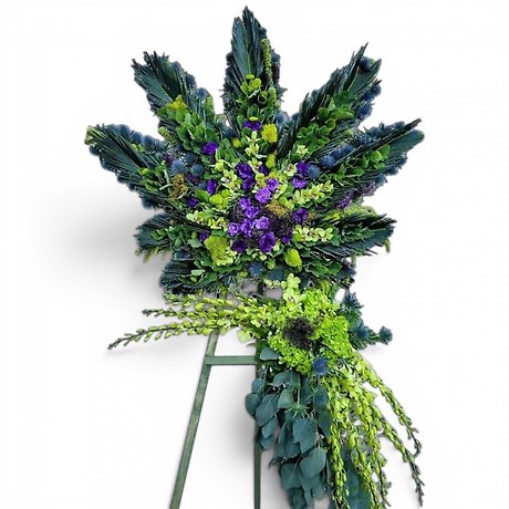 Cannabis leaf sympathy tribute