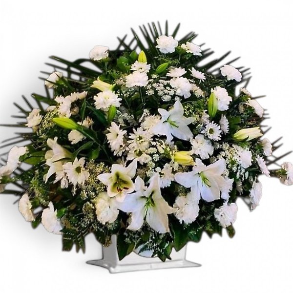 Tranquil White Lilies Basket