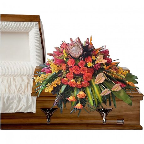 Paradise Assortment Casket Spray