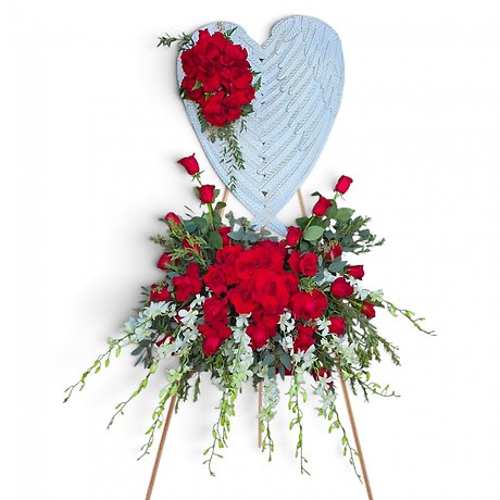 Angel Wings Heart Keepsake Spray