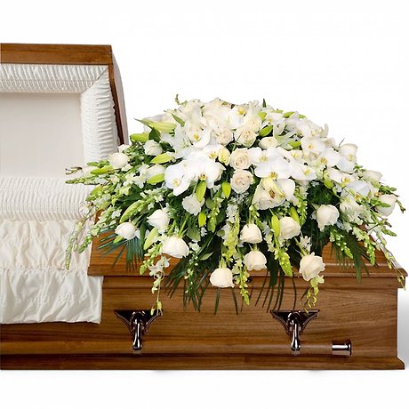 Tranquil harmony casket spray
