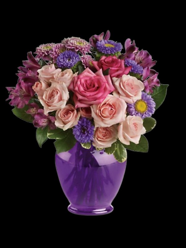 Purple Medley Bouquet with Roses