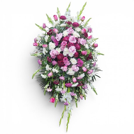 Purple and White Standing Spray