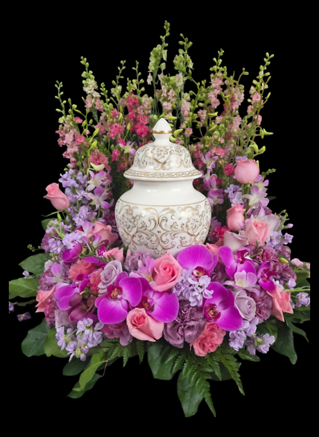 Blush and pinks urn wreath