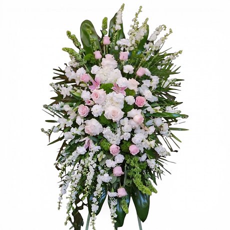 Blush and whites standing spray