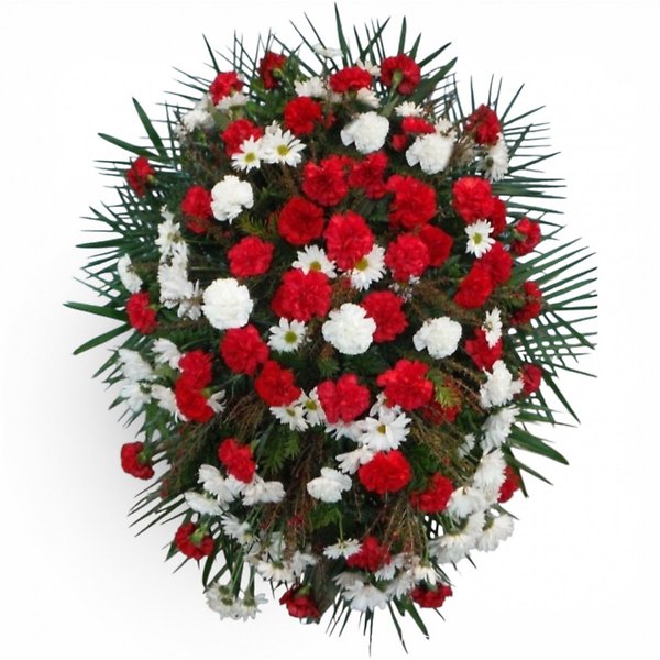 Red and White Carnation Standing Spray
