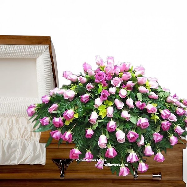 All roses casket Spray