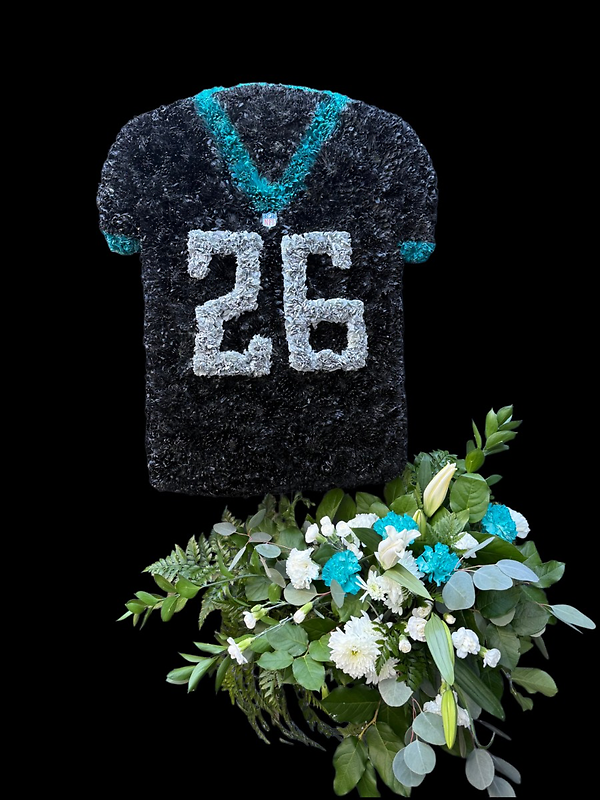 Custom Football Jersey Floral Tribute