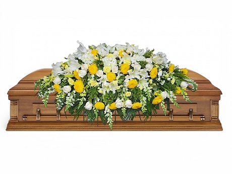 Sunshine serenity closed casket spray