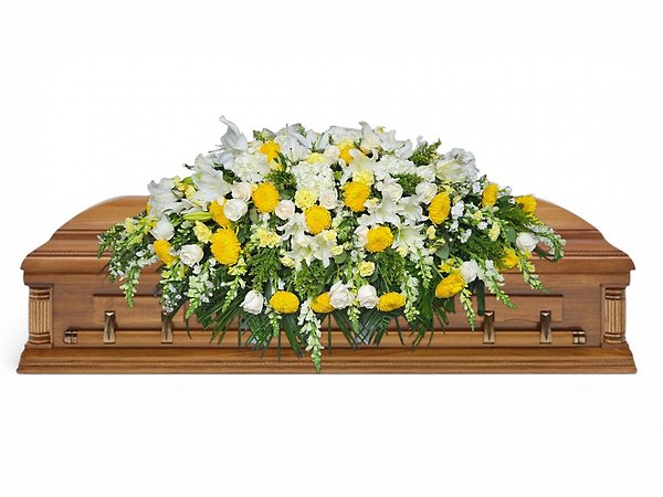 Sunshine serenity closed casket spray